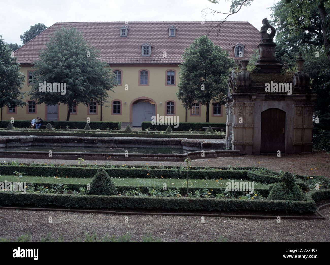 Oßmannstedt bei Weimar, Wielandgut, Brunnenhaus Foto Stock