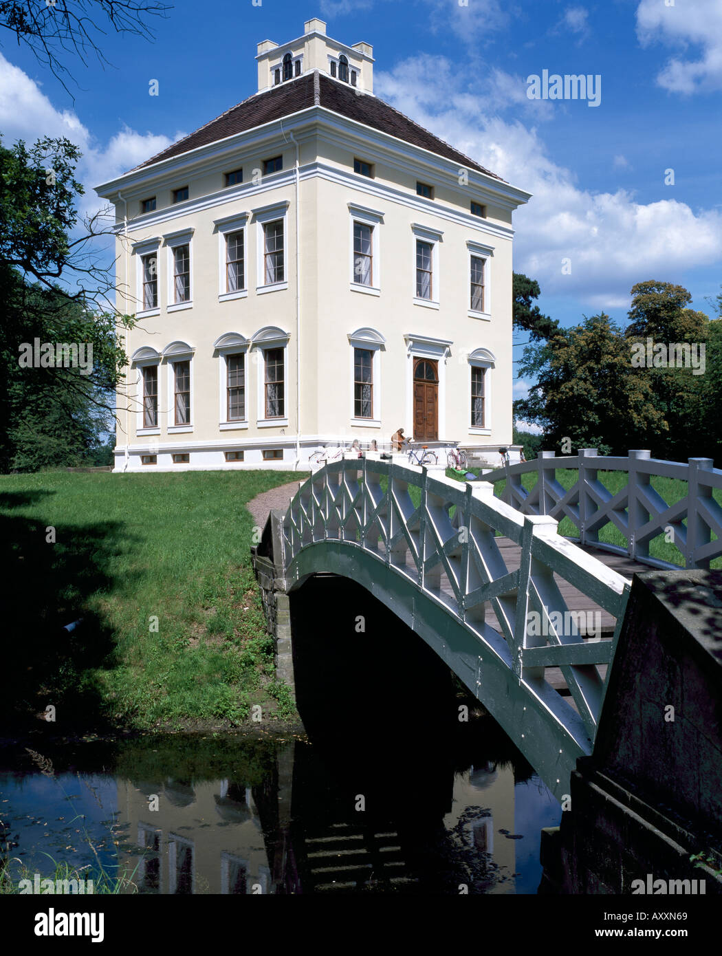 Dessau, Schloß Luisium, Totale Foto Stock
