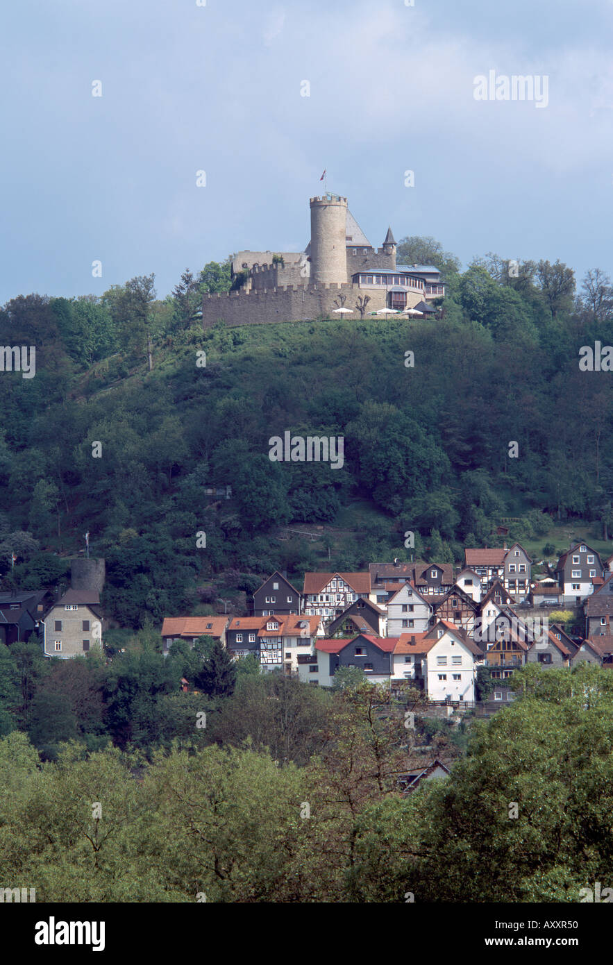 Biedenkopf, Schloß, Gesamtanlage von Südwesten Foto Stock