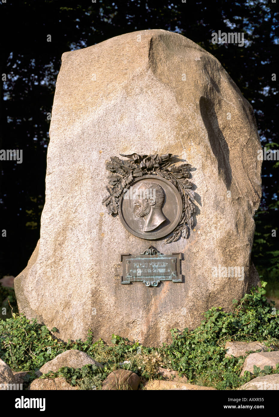 Bad Muskau, Landschaftspark (Parco Muzakowski), Pücklerstein Foto Stock