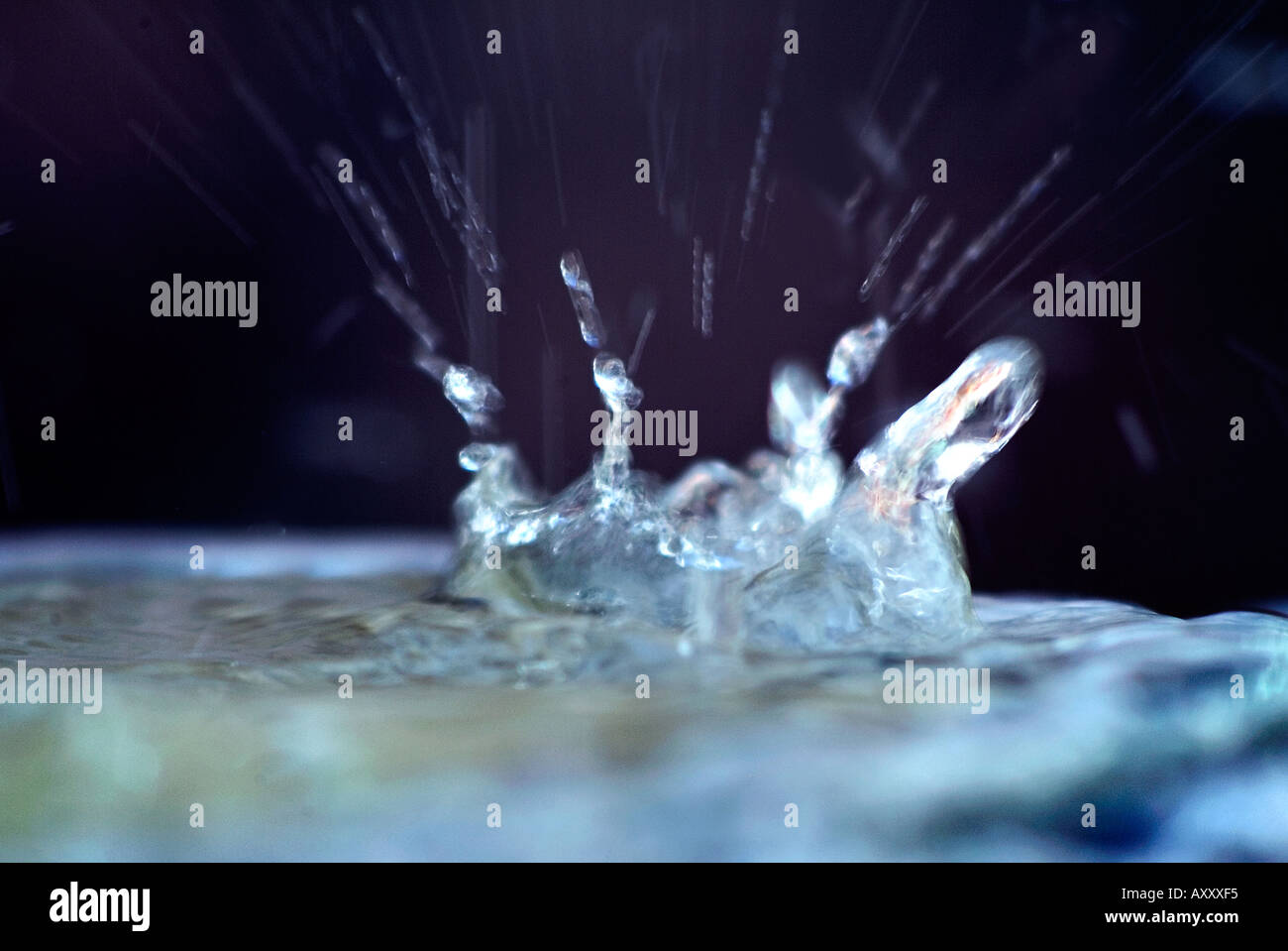 Close up di schizzi di acqua Foto Stock