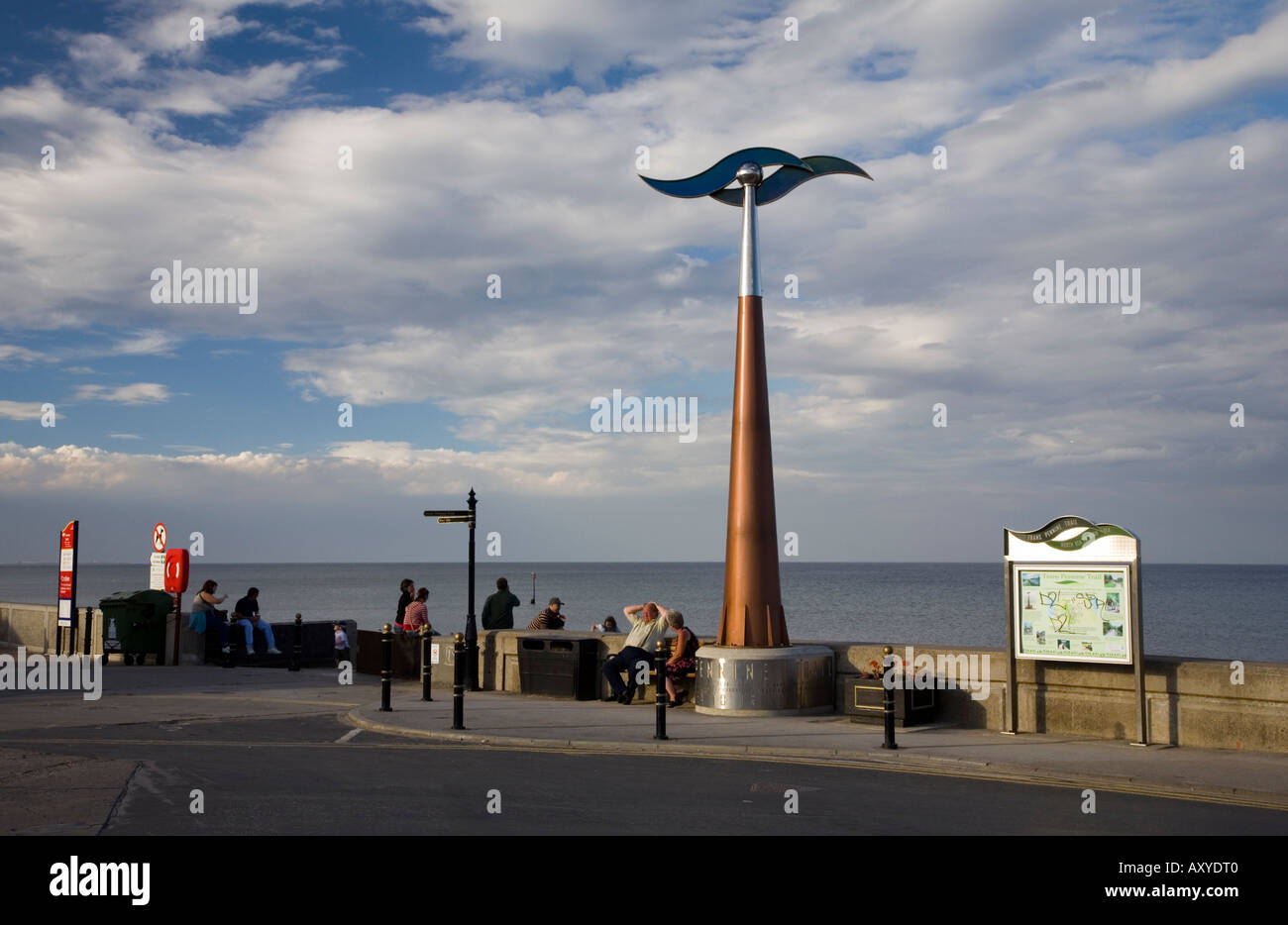 A Makrer Hornsea alla fine della Trans Pennine Trail nel Hornsea Yorkshire Foto Stock