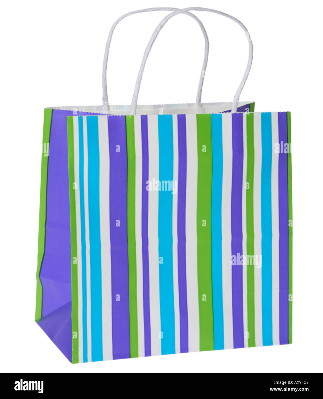 Borsa regalo con strisce Foto Stock