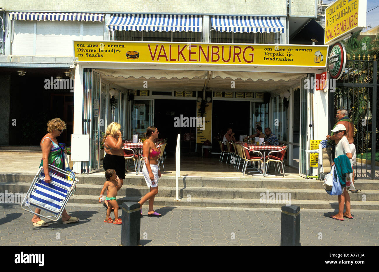 Benidorm un ristorante olandese Foto Stock