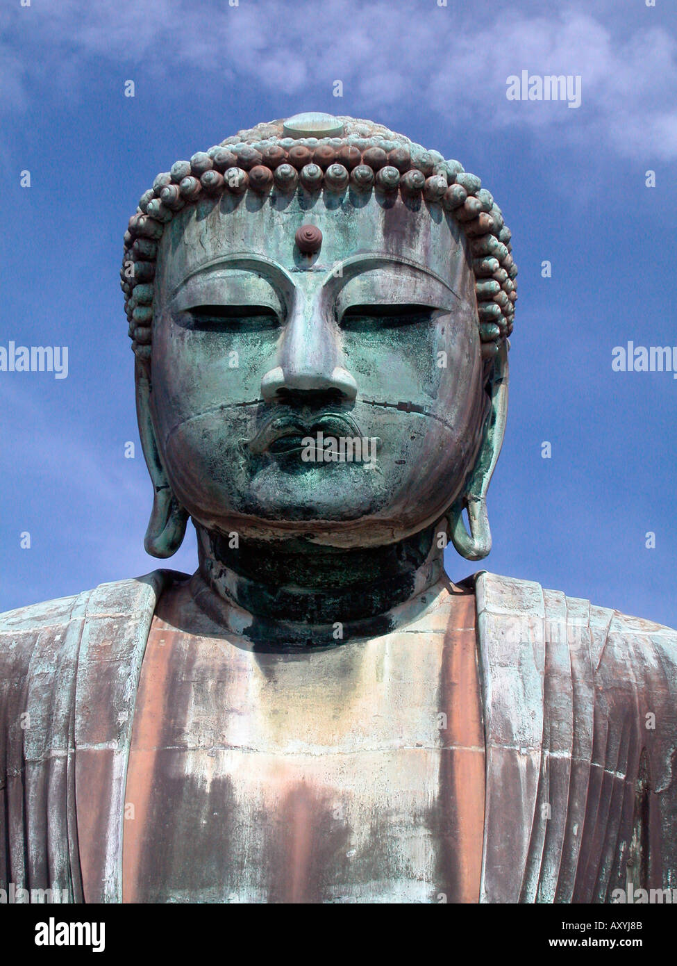 Il grande Buddha di Kamakura Prefettura di Kanagawa, Giappone Foto Stock