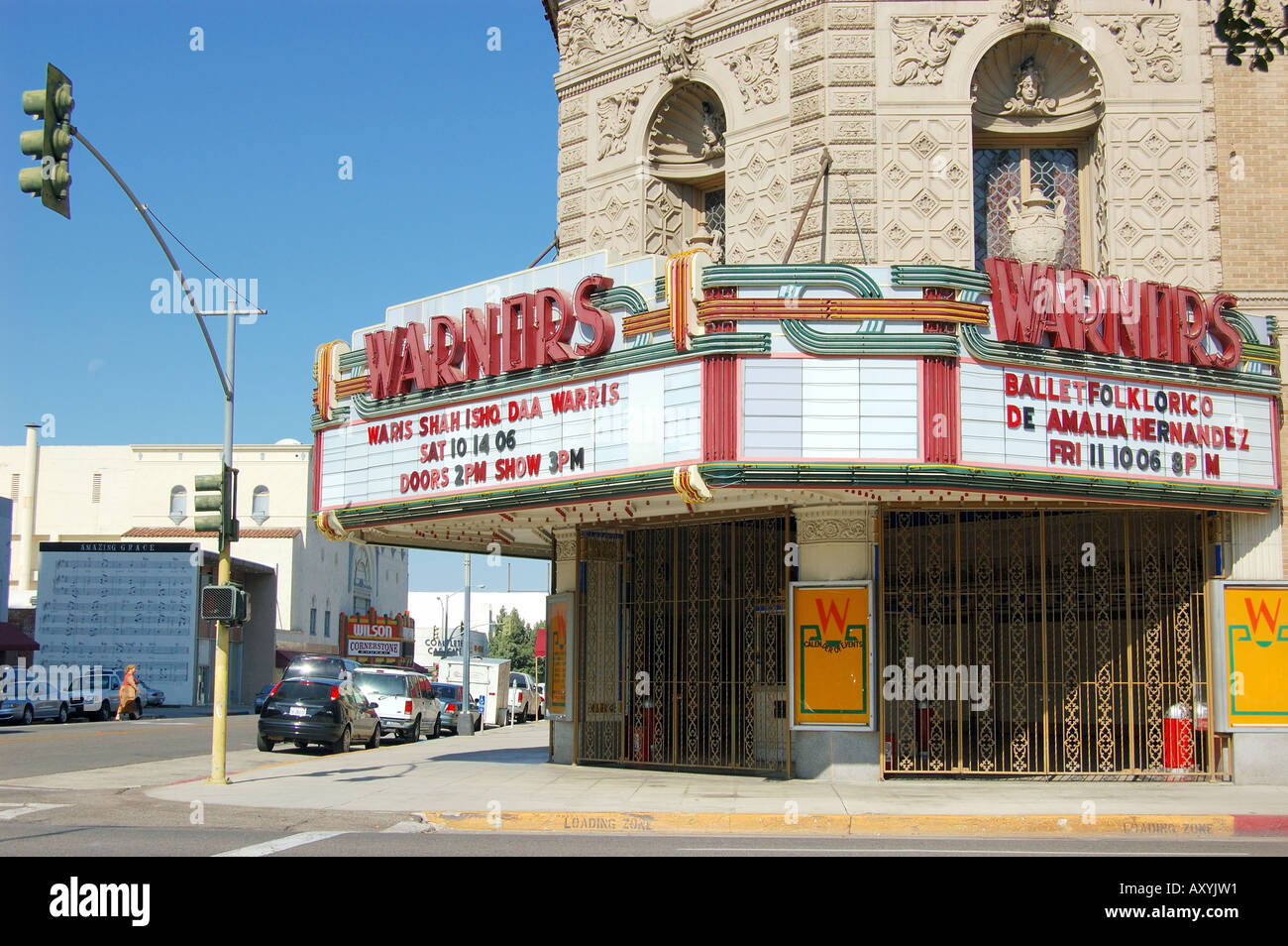 Warnor storico s Theatre nel centro di Fresno CA Foto Stock