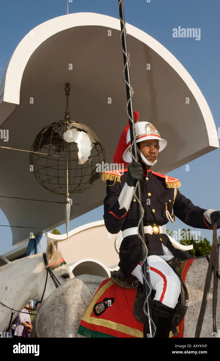 Inaugurazione di Seretse Khama esposto Ian Khama esposto il quarto presidente della Repubblica del Botswana Foto Stock