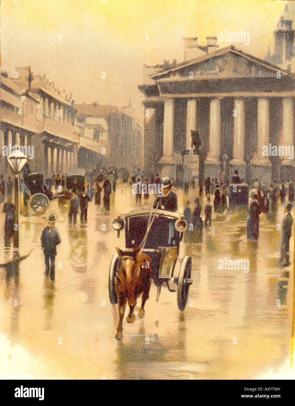 La Banca di Inghilterra e Royal Exchange, Londra Foto Stock