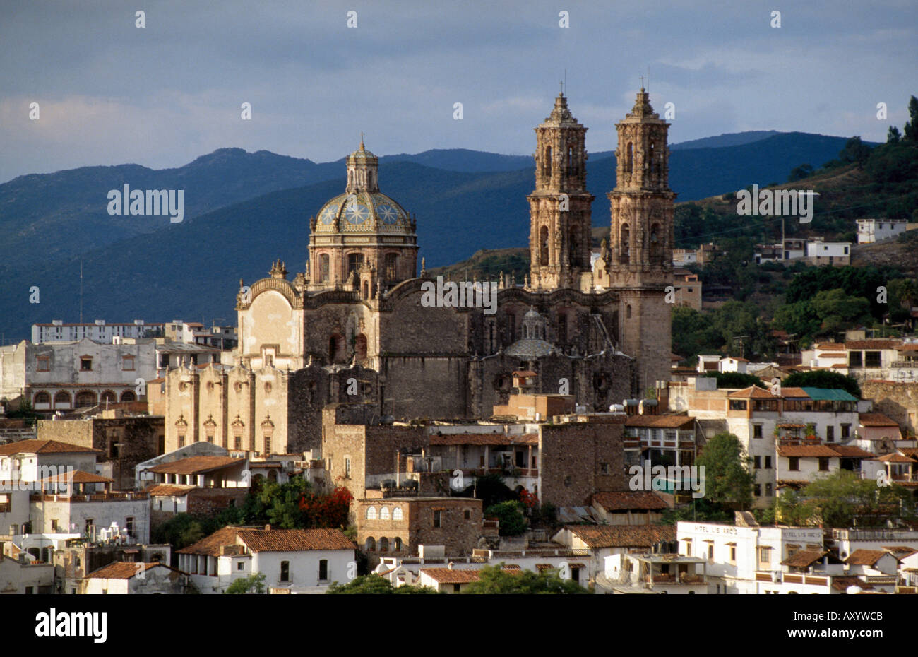 Taxco, Barockkathedrale, Totale Foto Stock