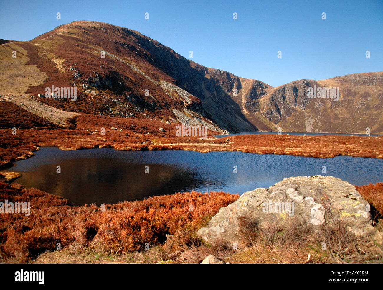 Loch Brandy a Glen Clova, Angus, Scozia Foto Stock