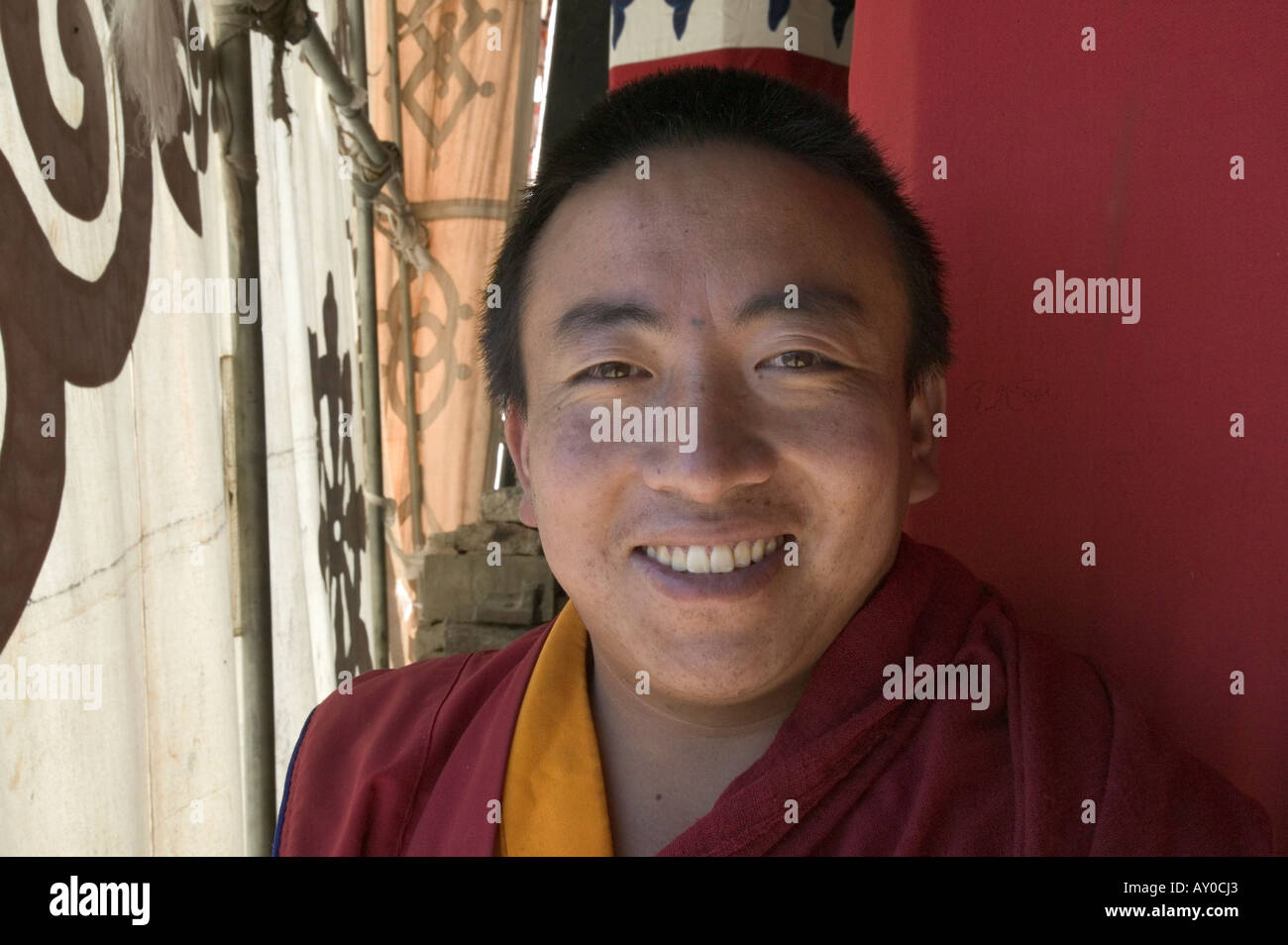 Monaco tibetano al monastero di Ganden, regione autonoma del Tibet, Cina. Sett 06. Foto Stock