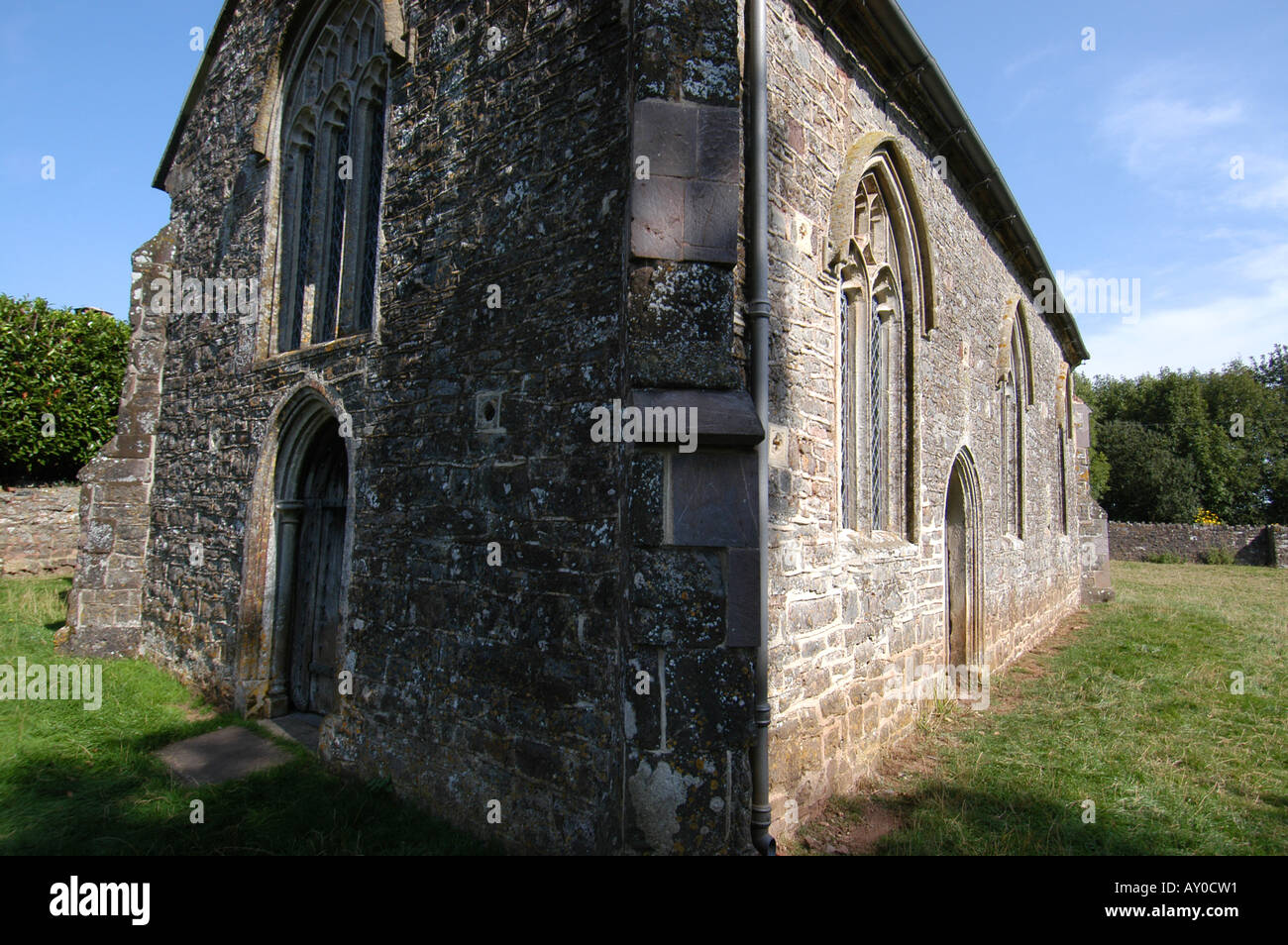 Cappella Ayshford vicino a Tiverton Devon costruito nel tardo medioevo e ora nella cura degli amici di Friendless chiese Foto Stock