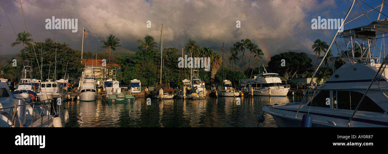 Porto di Lahaina Lahaina Maui Hawaii USA Foto Stock