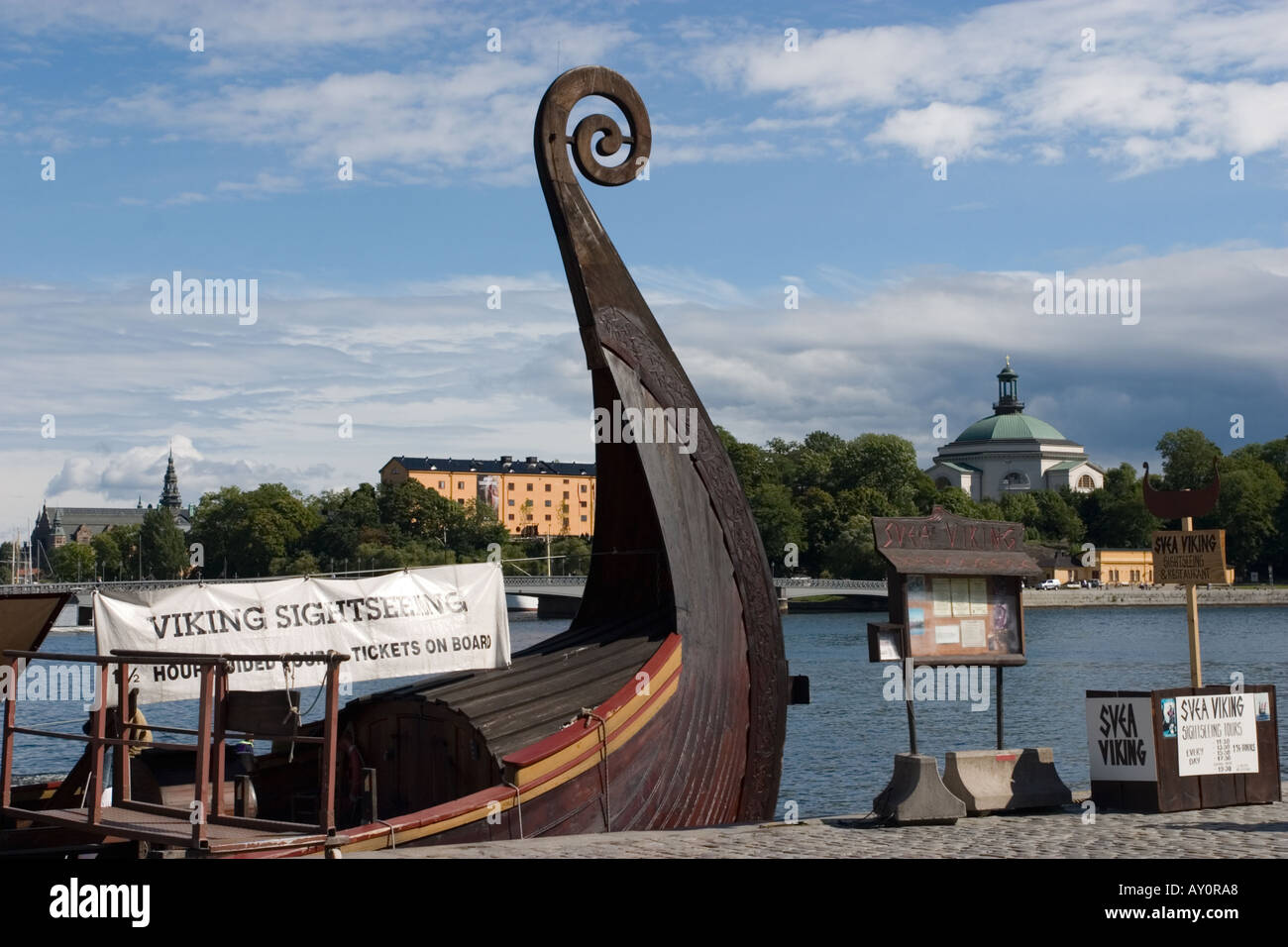 Visite Viking Ship, Stoccolma, Svezia Foto Stock