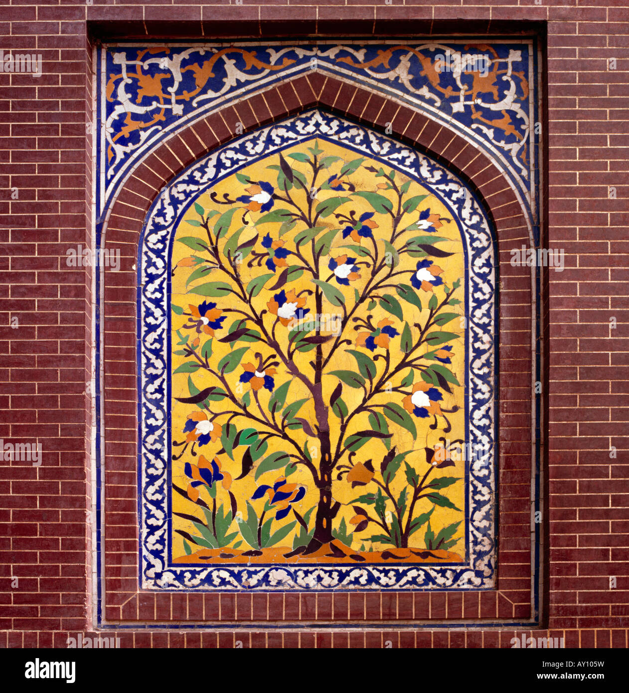 Lahore Pakistan Wazir Khan moschea dettaglio Foto Stock