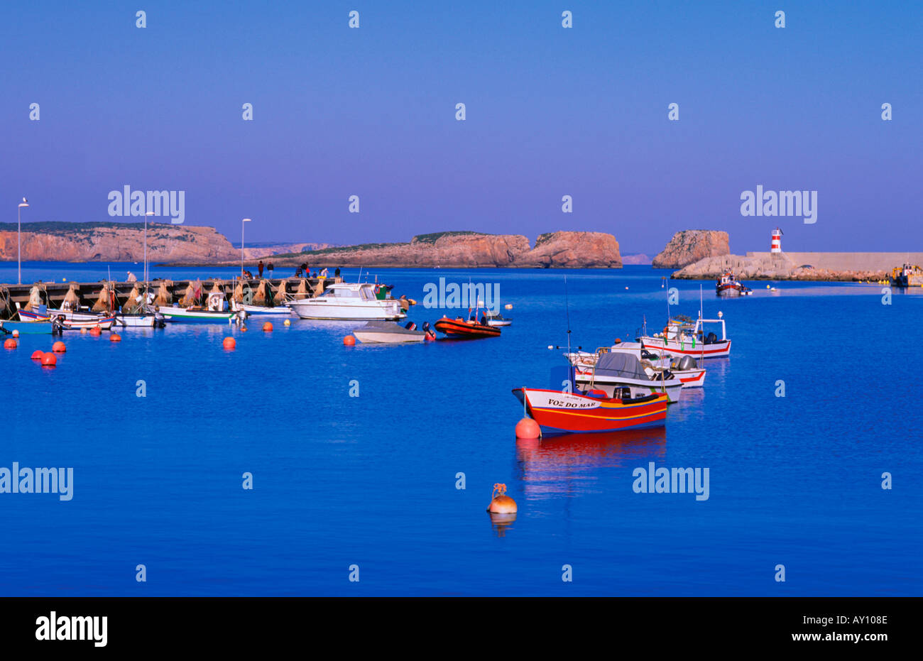 Porto Porto da Baleeira, Sagres Algarve Foto Stock