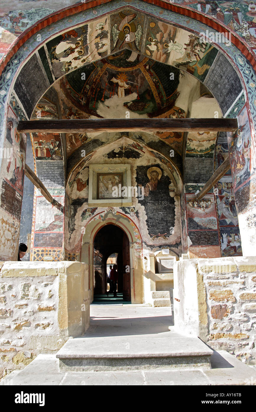 Il Monastero Sucevita. Bucovina, Moldavia, Romania Foto Stock