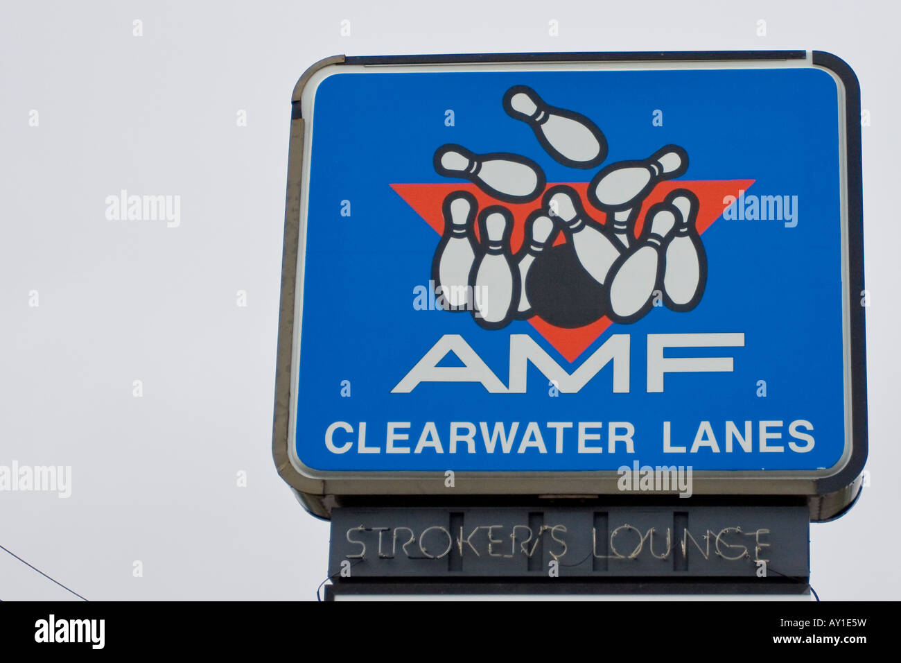 AMF Bowling Center segno Foto Stock AMF Bowling Center segno Foto Stock