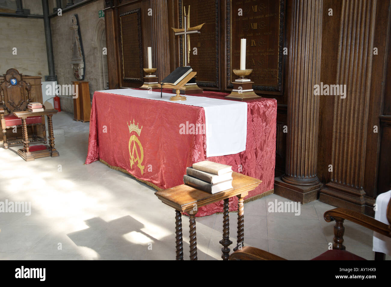 Altare presso Temple Church City of London Foto Stock