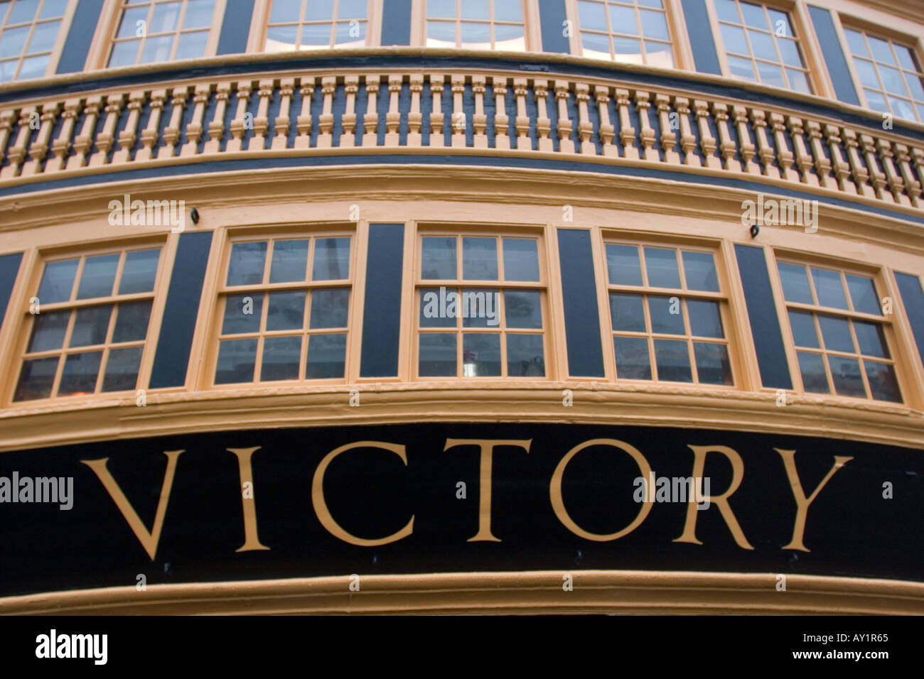 HMS Victory nel Royal Naval Dockyard Portsmouth Hampshire GB UK Foto Stock