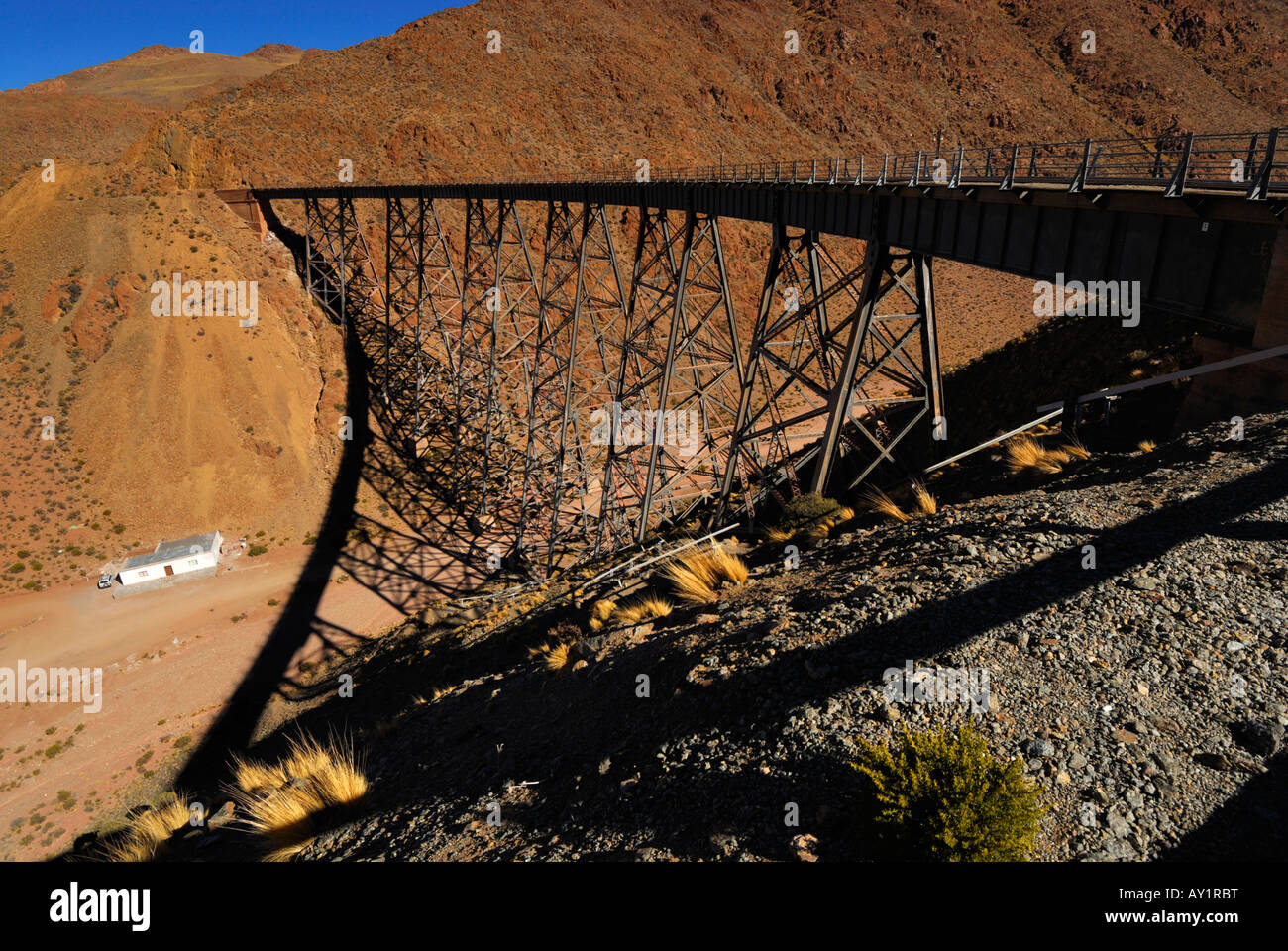 La Polvorilla viadotto (quota 4200m) vicino a San Antonio de los Cobres, Provincia di Salta Argentina, Sud America Foto Stock