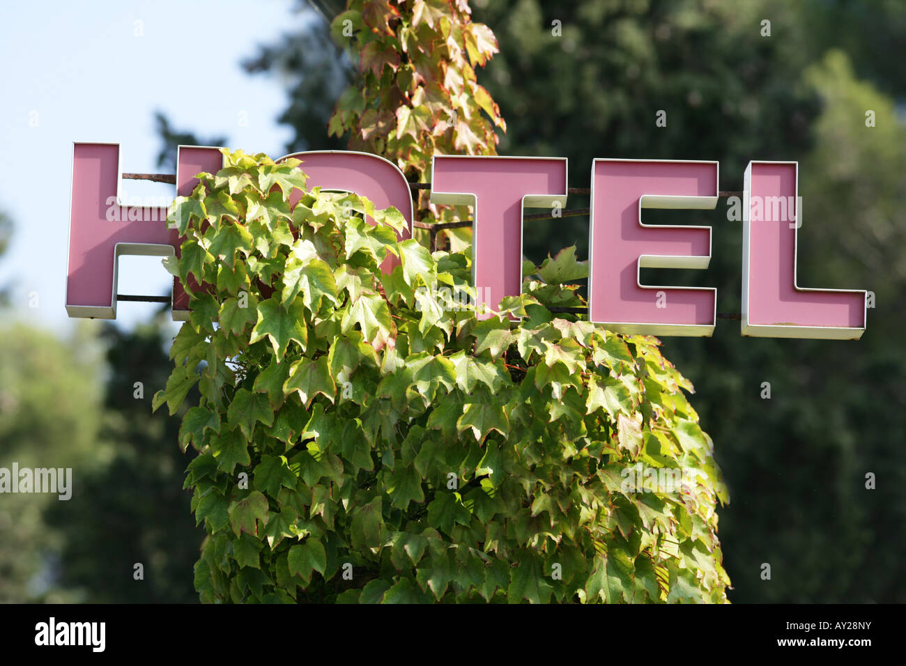 DEU Germania segno di un hotel Foto Stock