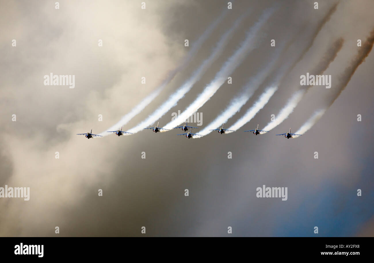 Patrouille de France il francese Airforce acrobatico team display Foto Stock