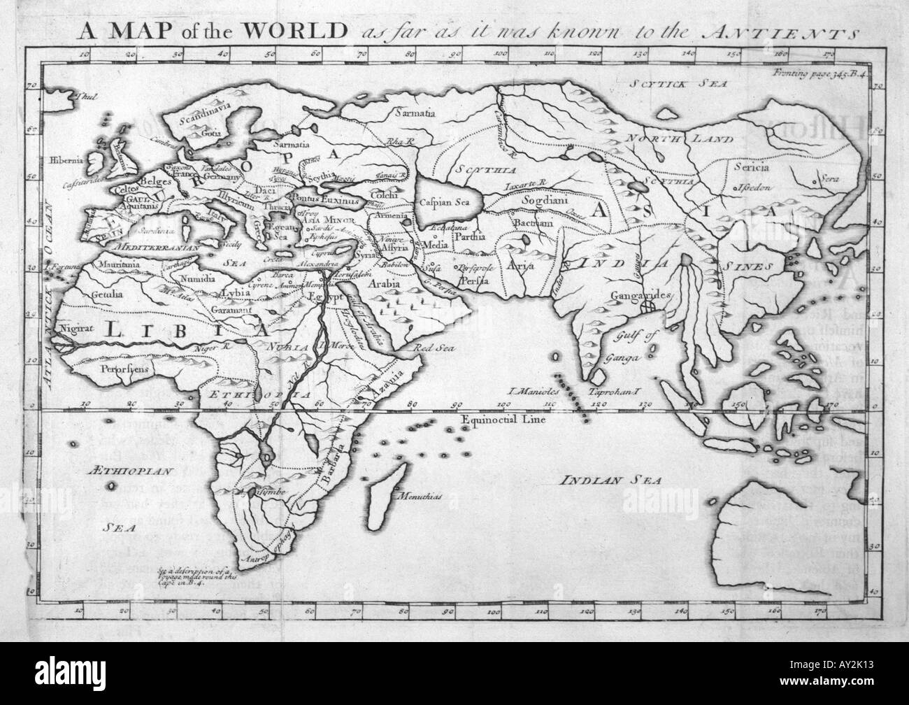 Mappe Mondo Erodoto Foto Stock