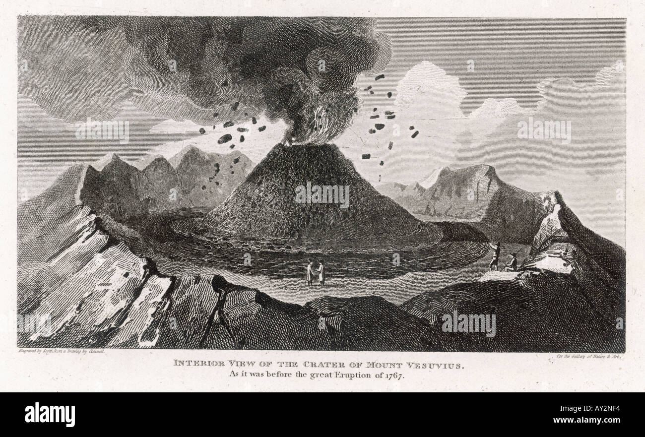 Il Vesuvio Clennell Mono Foto Stock