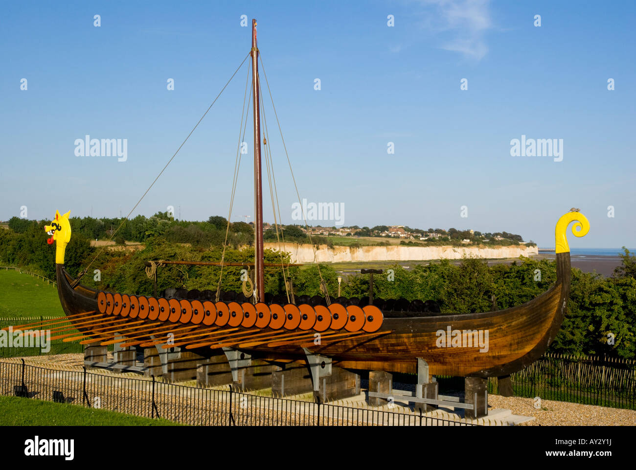 In Europa il REGNO UNITO Inghilterra kent thanet ramsgate hugin viking ship Foto Stock