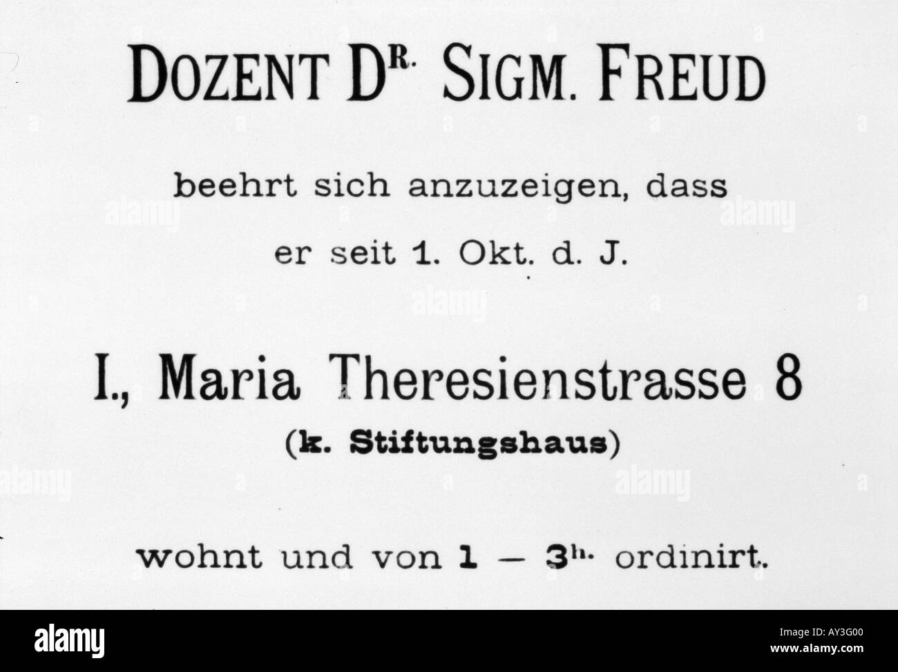 Freud pratica apre 243 Foto Stock