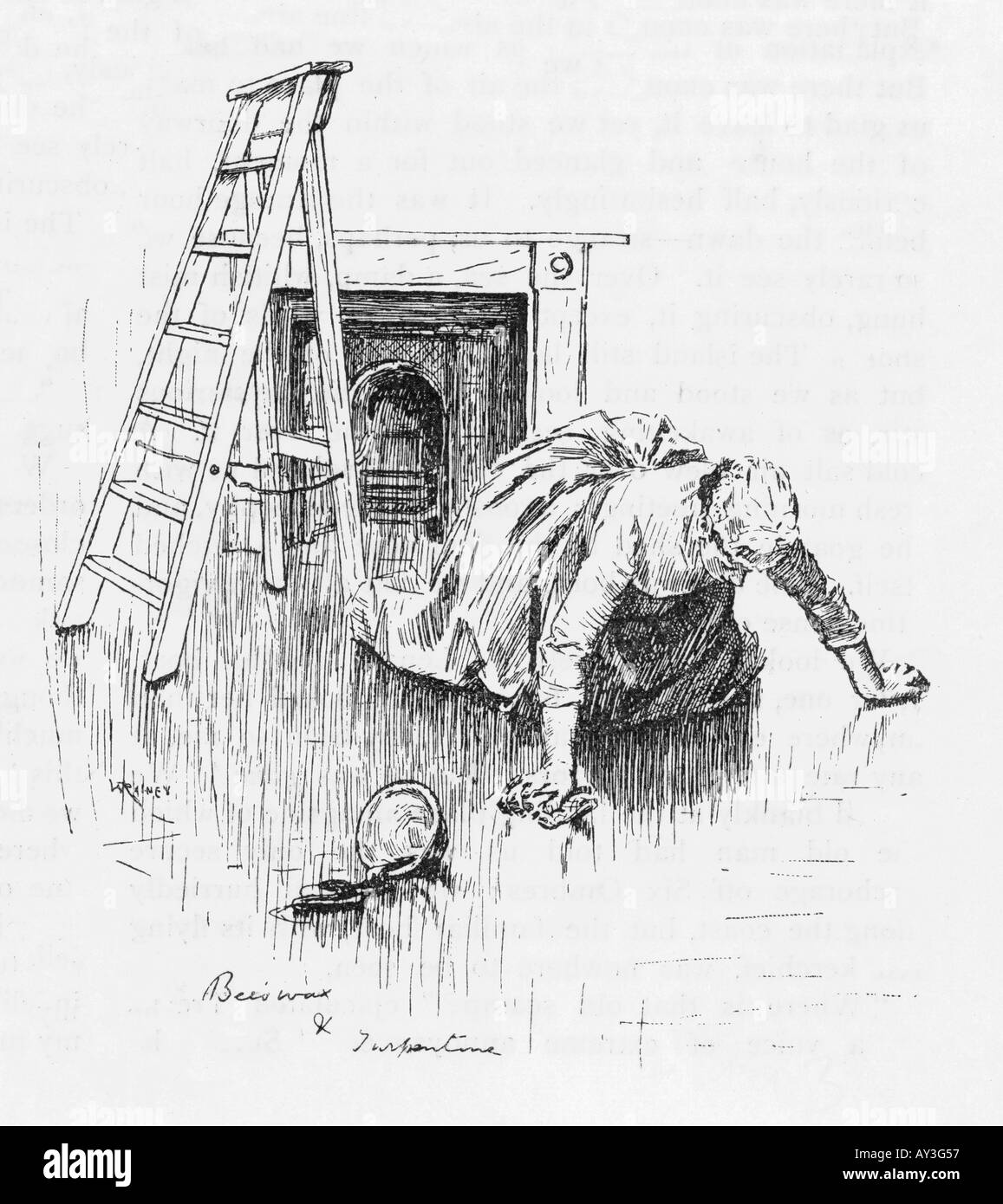 Cameriera leviganti per pavimento Foto Stock