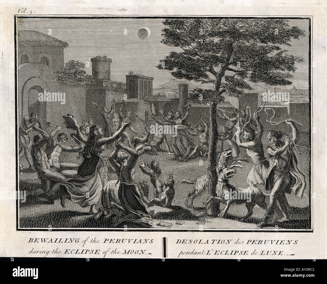 Incas e di Eclipse Foto Stock