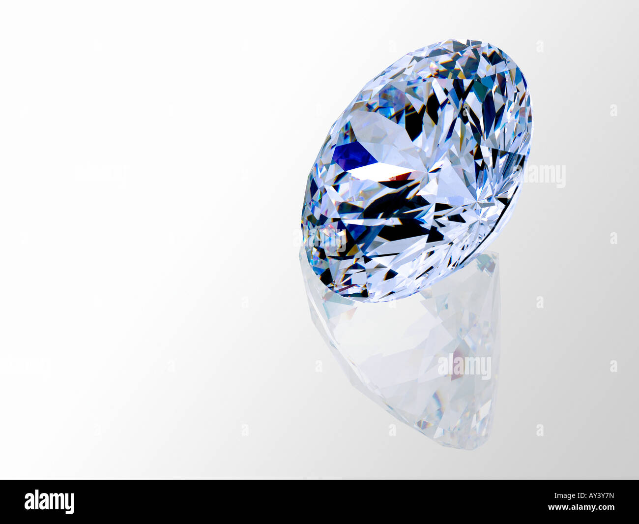 Close up di una brillante il taglio del diamante Foto Stock