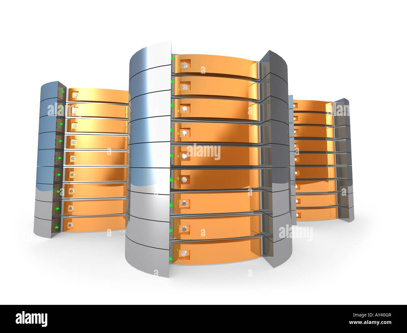 Server 3D Foto Stock