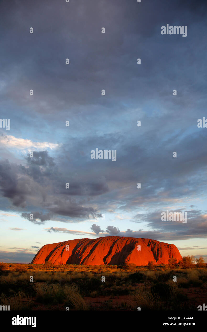 Uluru / Ayer's Rock al tramonto Foto Stock