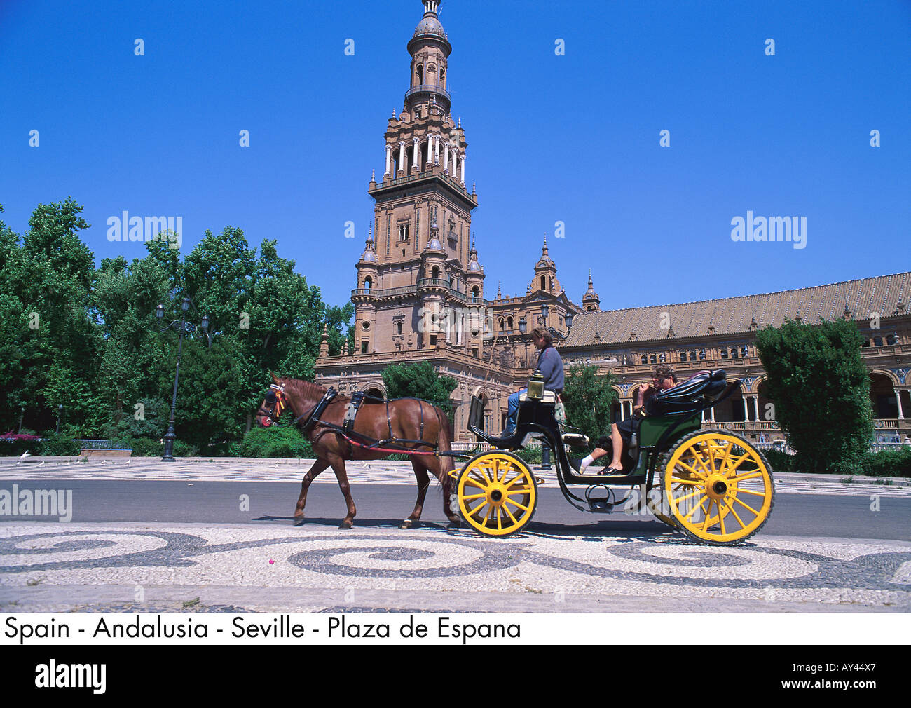 Spagna Andalusia Siviglia Plaza de Espana Foto Stock