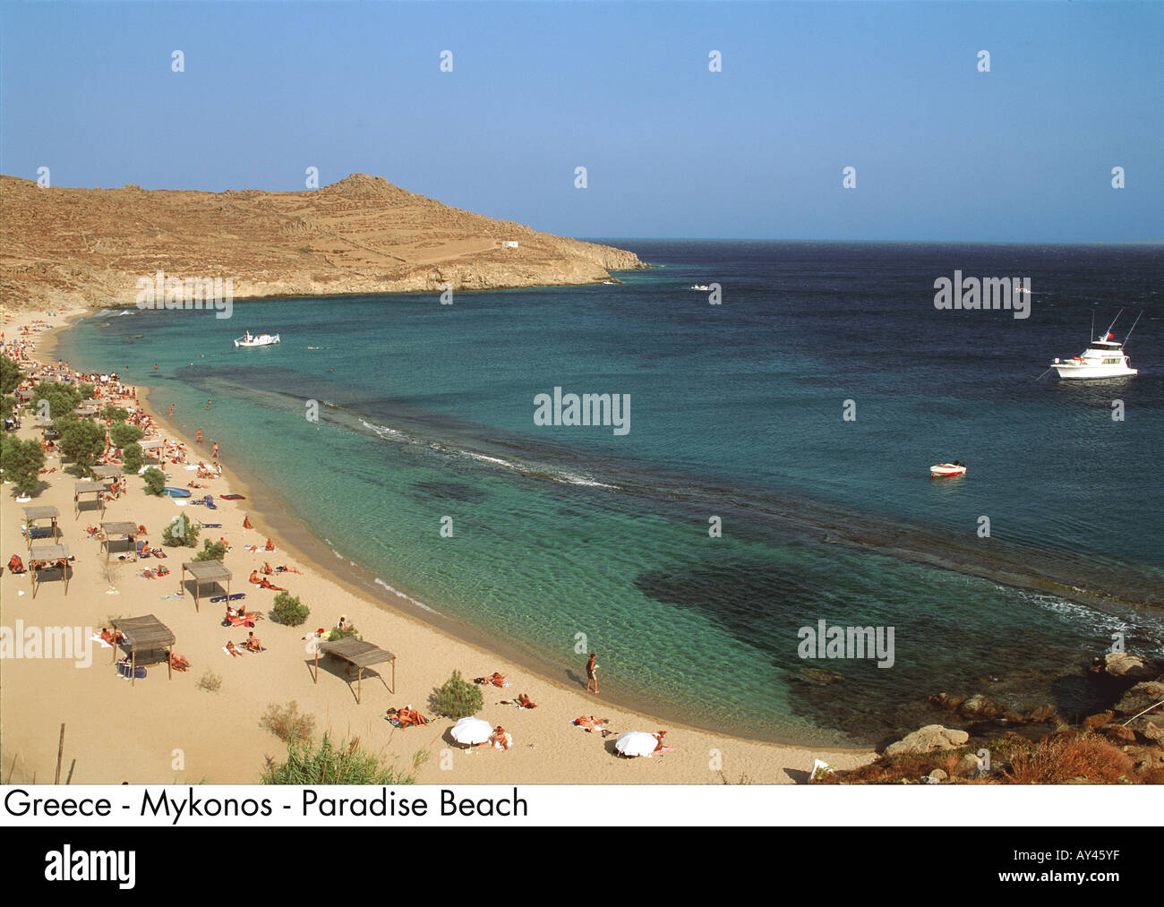 Grecia Mykonos Paradise Beach Foto Stock