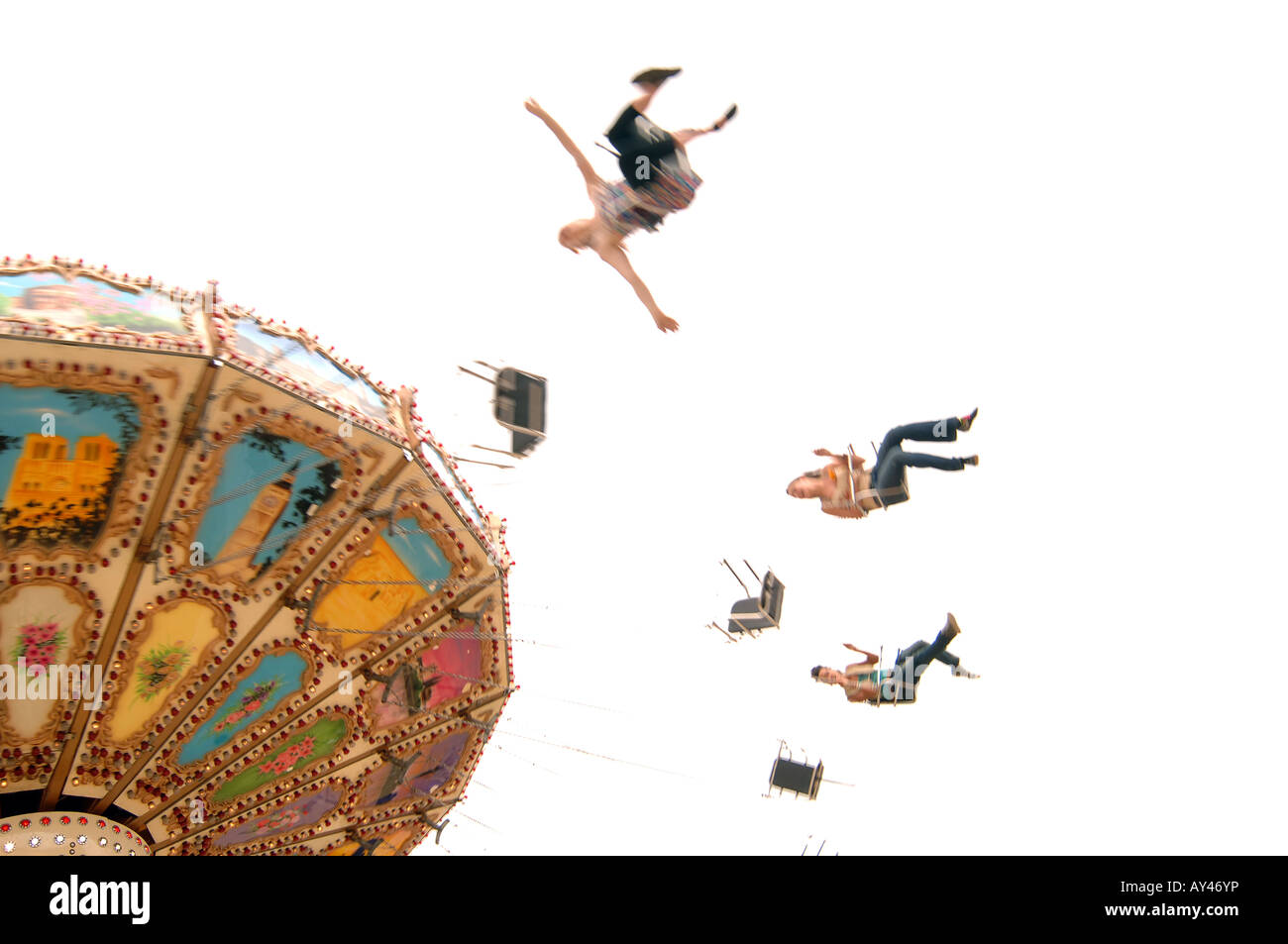 Fiera, divertimento, SKY, intrattenimento, ruota, a colori, a colori Foto Stock