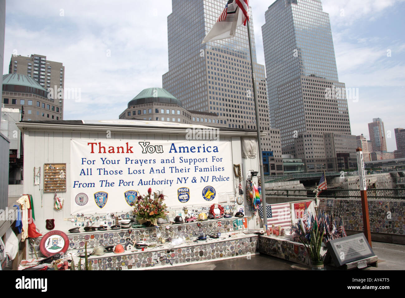 Memoriale privato a Ground Zero di New York Foto Stock