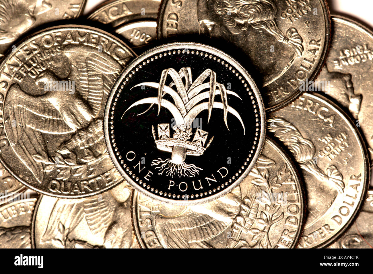 "Sterlina rispetto al dollaro USA" Foto Stock