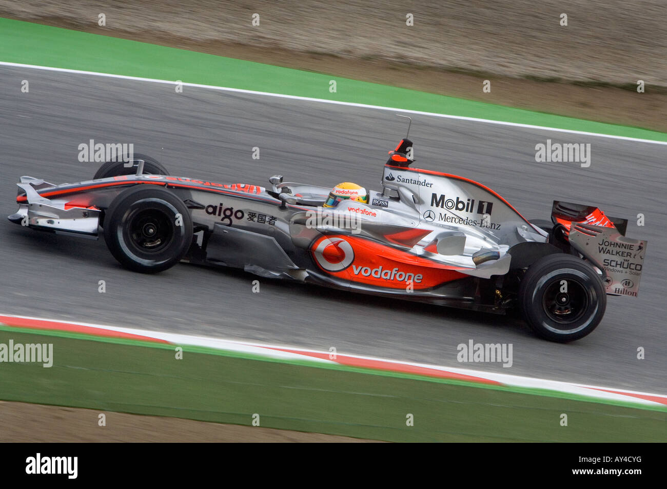 Lewis Hamilton guida per il Formula One team McLaren-Mercedes Foto Stock