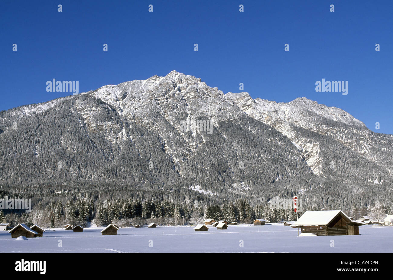 Garmisch-Partenkirchen, Werdenfelser Land di Baviera, Germania Foto Stock