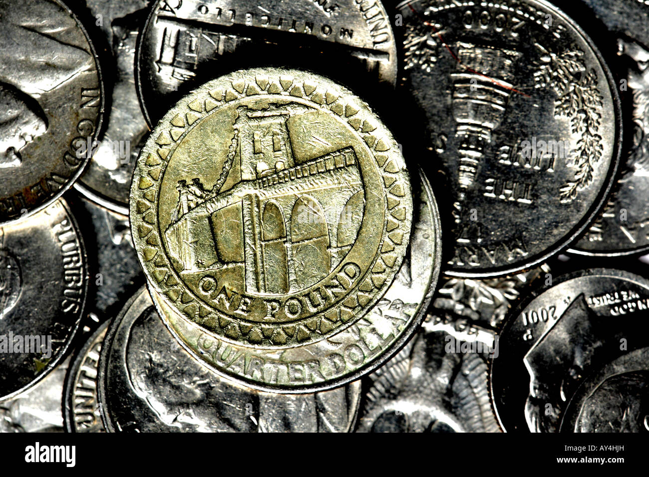 "Sterlina rispetto al dollaro USA" Foto Stock