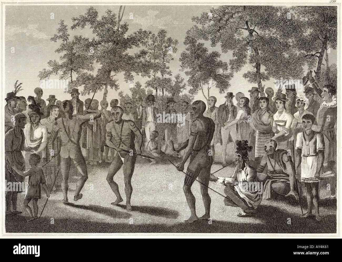 La razza di danza di guerra 1810 Foto Stock