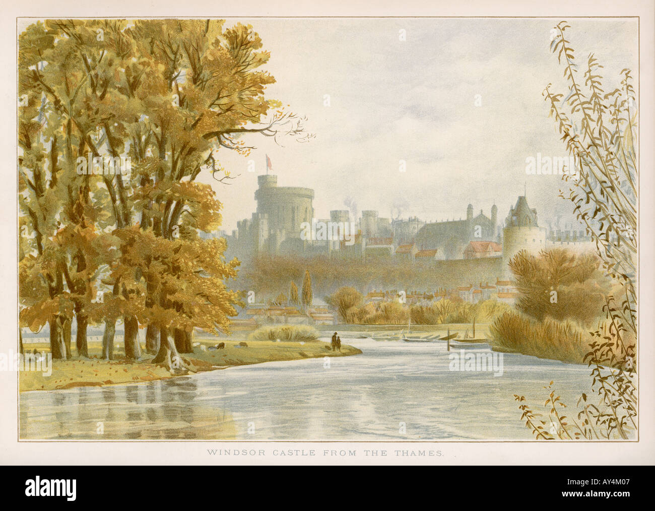Windsor dal fiume Foto Stock