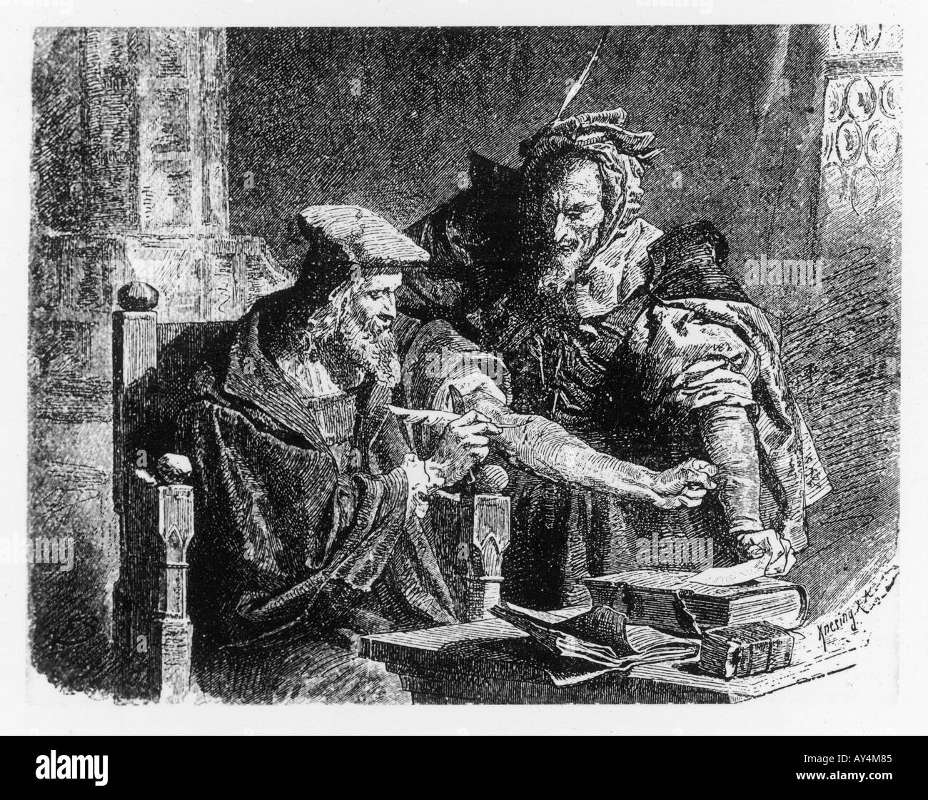 Faust fa il suo contratto Foto Stock