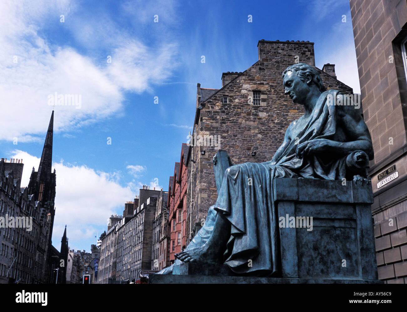 Statua di John Locke Edimburgo in Scozia Foto Stock