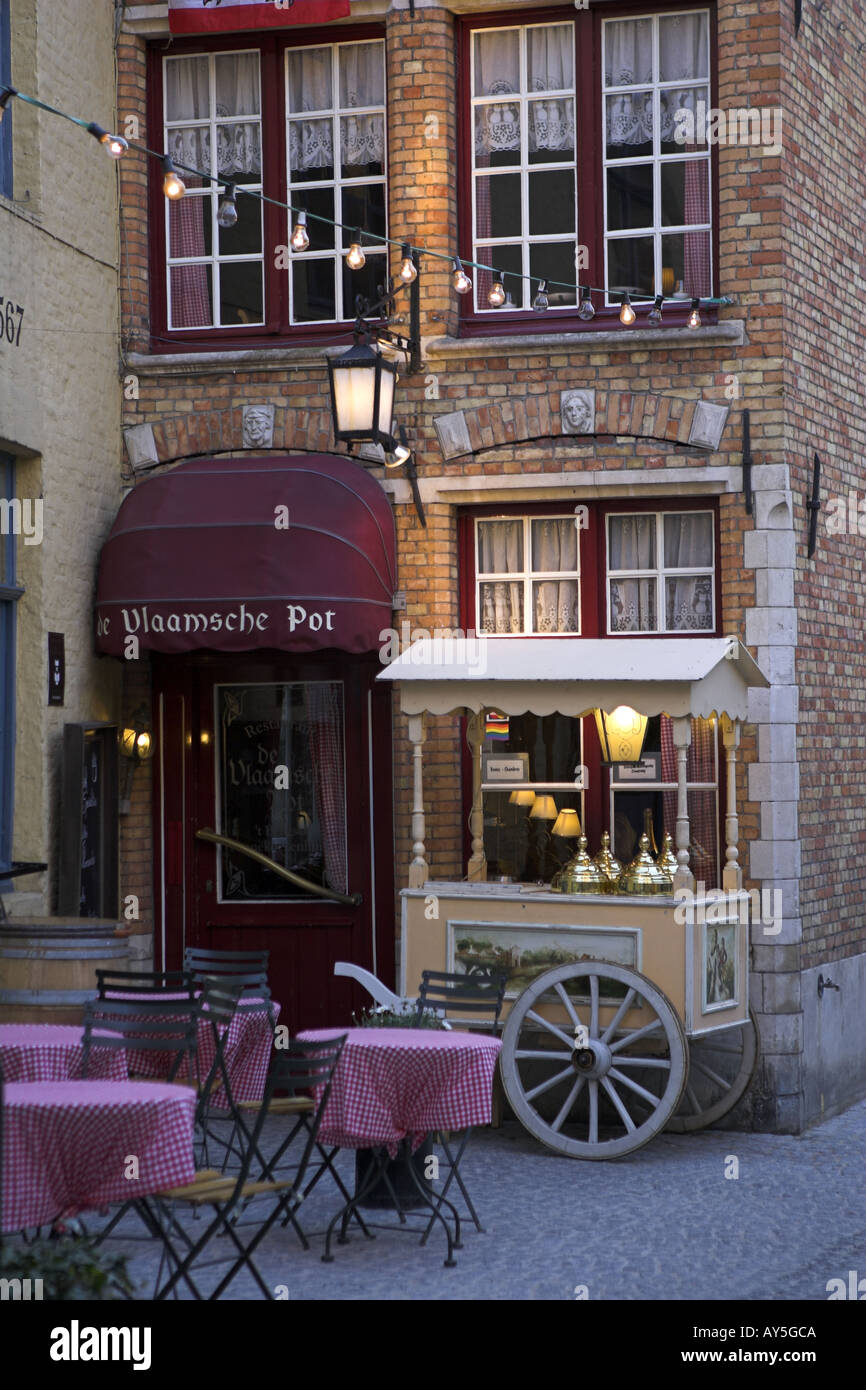 De Vlaamsche Pot Restaurant Brugge Belgio Foto Stock