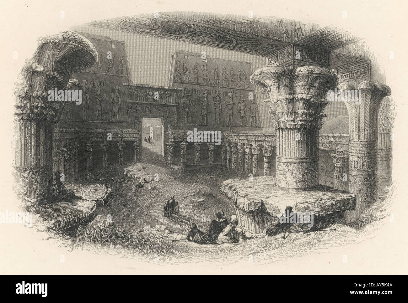 Egitto Tempio di Edfu Foto Stock